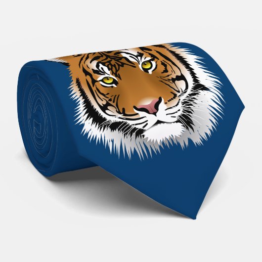 Tiger-Kopf Krawatte (Gerollt)