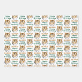 Tiger-Kopf-Tier Geschenkpapier Set (Vorderseite 3)