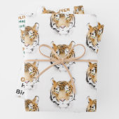 Tiger-Kopf-Tier Geschenkpapier Set (Beispiel)