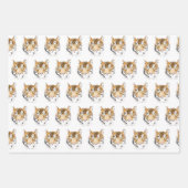 Tiger-Kopf-Tier Geschenkpapier Set (Vorderseite)