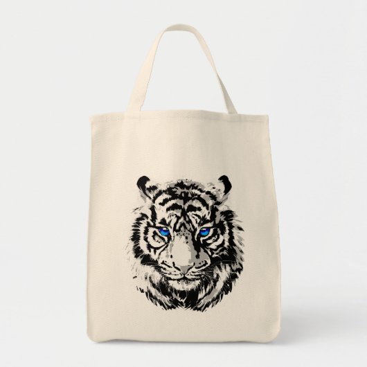 Tiger Kopf - Tiger Tote Tag Tragetasche (Vorne)
