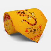 Tiger-Krawatte Krawatte (Gerollt)