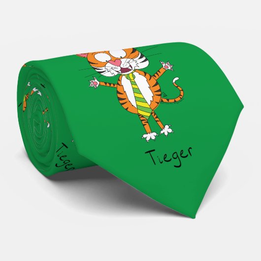 Tiger Krawatte Niedlich Funny (Gerollt)
