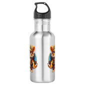 Tiger-Kugel mit Rucksack und Trinken Edelstahlflasche (Rückseite)