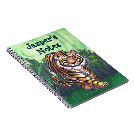 Tiger-Kunst-personalisiertes Notizbuch Notizblock (Rechte Seite)