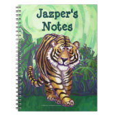 Tiger-Kunst-personalisiertes Notizbuch Notizblock (Vorderseite)