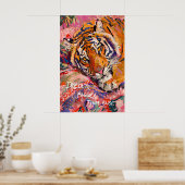 Tiger-Kunstprint Träume größer - Bunt Poster (Küche)