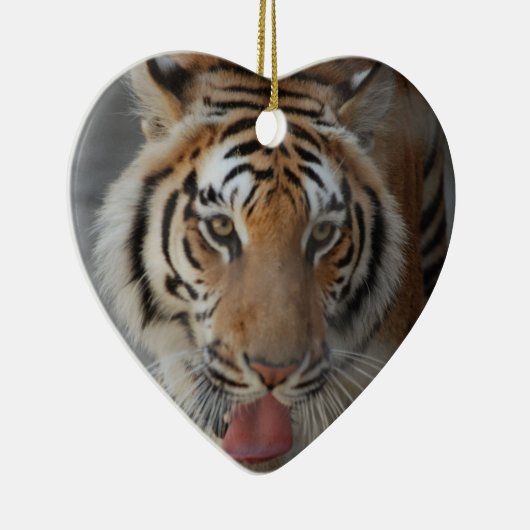 Tiger küsst Verzierung Keramik Ornament (Rechts)