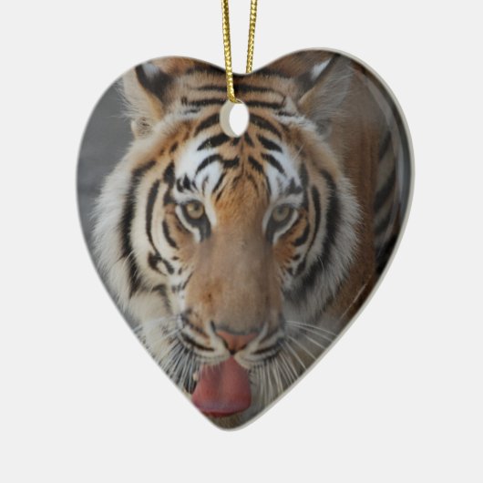 Tiger küsst Verzierung Keramik Ornament (Links)