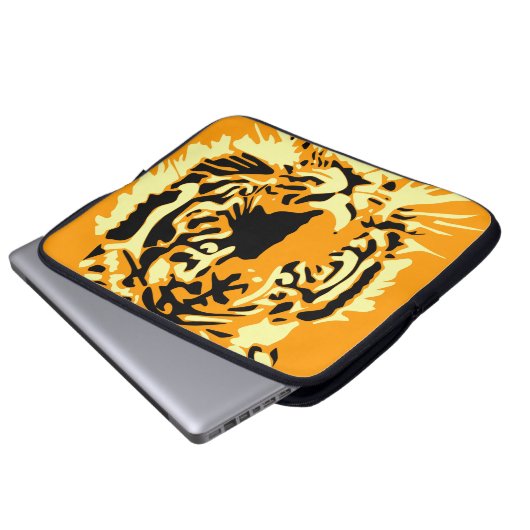 Tiger Laptopschutzhülle (Vorne Knopf)