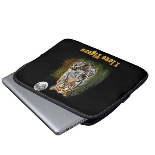 Tiger Laptopschutzhülle (Vorne Knopf)