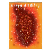 Tiger läuft bei der Starry Night Birthday Card (Vorne)