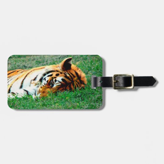 Tiger Lay-down-Gepäckmarke Gepäckanhänger (Vorderseite horizontal)