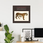 Tiger Leadership Inspiration Pop Art Poster (Heimbüro)