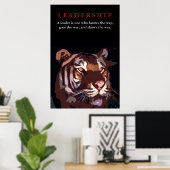 Tiger Leadership Inspiration Pop Art Poster (Heimbüro)