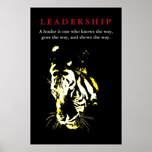 Tiger Leadership Inspiration Poster (Vorne)