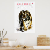 Tiger Leadership Motivierend Poster (Küche)