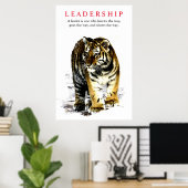Tiger Leadership Motivierend Poster (Heimbüro)