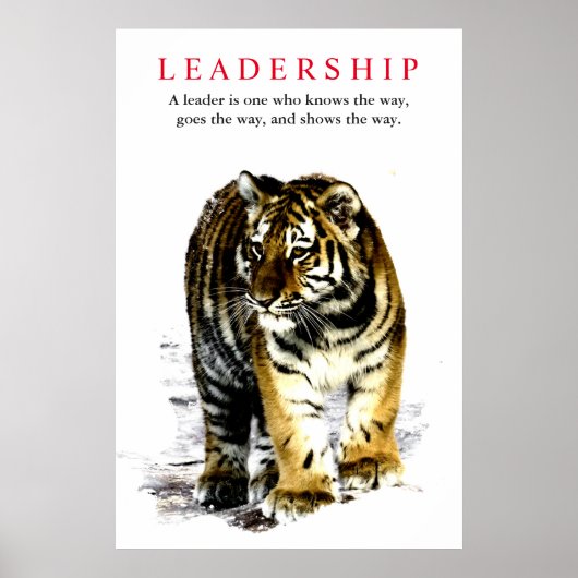 Tiger Leadership Motivierend Poster (Vorne)