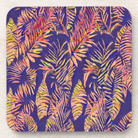 Tiger Leaf Getränkeuntersetzer (Vorderseite)