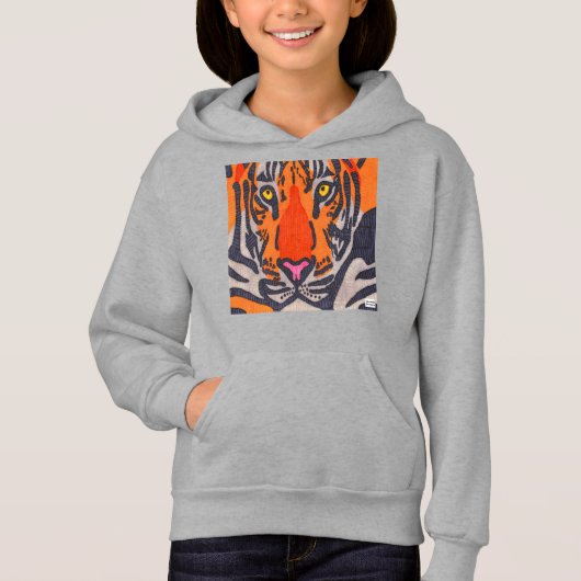 Tiger (lebendig) - Mädchen Hoodie (Vorderseite)
