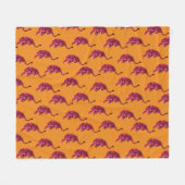 Tiger - Lebendiges Pink Fleecedecke (Vorderseite (Horizontal))