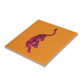 Tiger - Lebendiges Pink Fliese (Seite)