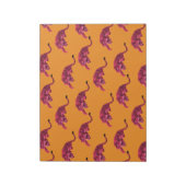 Tiger - Lebendiges Pink Notizblock (Rotiert)
