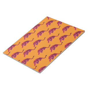 Tiger - Lebendiges Pink Notizblock