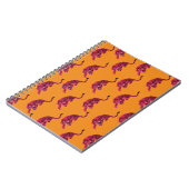 Tiger - Lebendiges Pink Notizblock (Linke Seite)