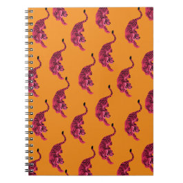 Tiger - Lebendiges Pink Notizblock