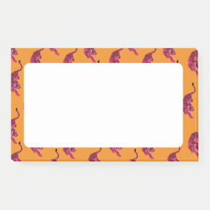 Tiger - Lebendiges Rosa Post-it Klebezettel