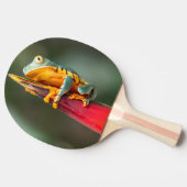 Tiger Leged Monkey Tree Frog Green Orange Tischtennis Schläger (Seitenansicht)