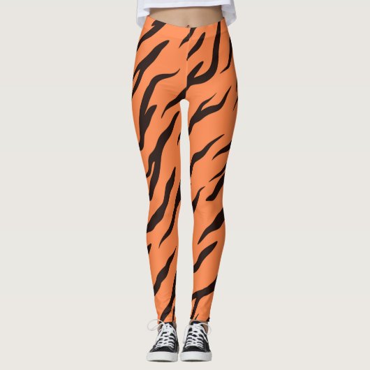 Tiger Legging, Tierleder für Frauen Leggings (Vorderseite)
