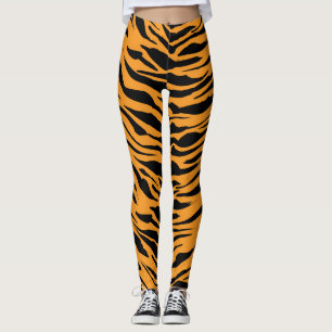 Tiger Legging, Tierleder für Frauen Leggings
