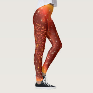 Tiger-Leggings, die in der Galaxy-Starry-Nacht lau Leggings