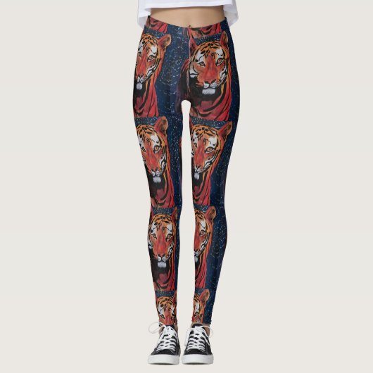 TIGER LEGGINGS VON KÜNSTLER PAULA REILLY. (Vorderseite)