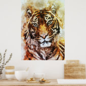 Tiger Leinwand Art Poster (Küche)
