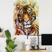 Tiger Leinwand Art Poster (Heimbüro)