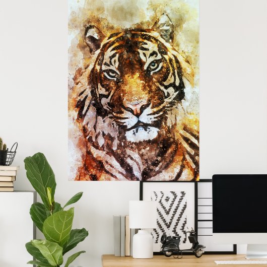 Tiger Leinwand Art Poster (Heimbüro)