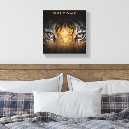 Tiger-Leinwand Leinwanddruck (Insitu (Schlafzimmer))