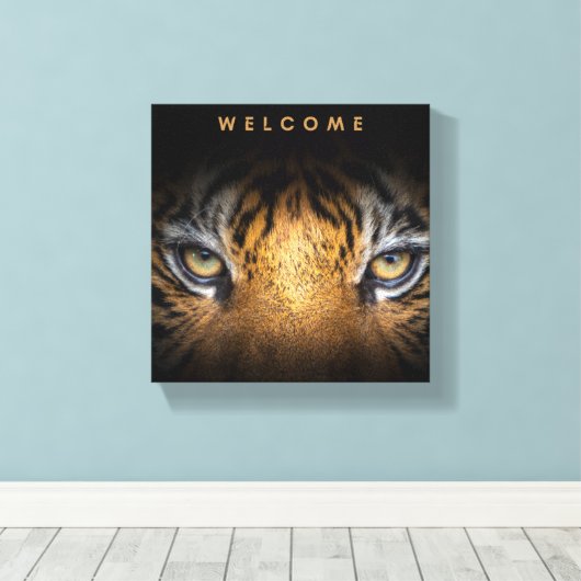 Tiger-Leinwand Leinwanddruck (Insitu (Holzboden))