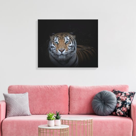 Tiger-Leinwand Leinwanddruck (Insitu (Wohnzimmer))