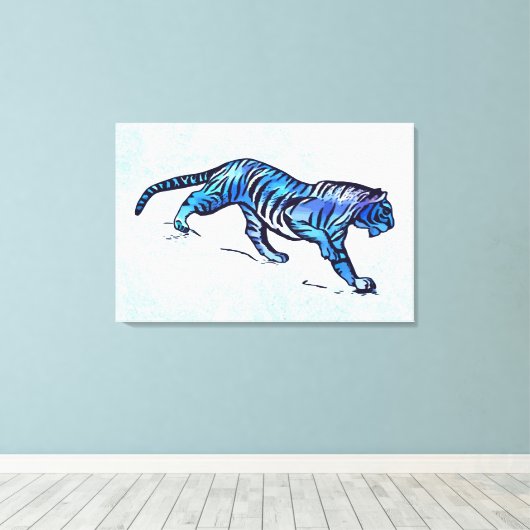 Tiger Leinwanddruck (Insitu (Holzboden))