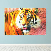 Tiger Leinwanddruck (Insitu (Holzboden))