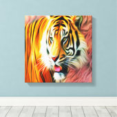 Tiger Leinwanddruck (Insitu (Holzboden))