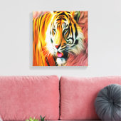 Tiger Leinwanddruck (Insitu (Wohnzimmer))