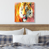 Tiger Leinwanddruck (Insitu (Schlafzimmer))