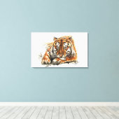 Tiger Leinwanddruck (Insitu (Holzboden))