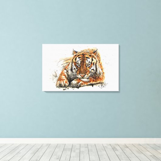 Tiger Leinwanddruck (Insitu (Holzboden))